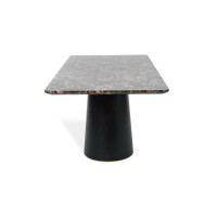 Стіл Арго обідній мармур глянцевий 1600x900x750 нога чорний горіх