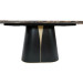 Стіл Арго обідній мармур глянцевий 1600x900x750 нога чорний горіх