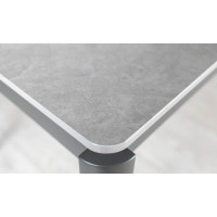 Стіл Хіт обідній розкладний 1200/1800х800х750 сірий мат ноги графіт