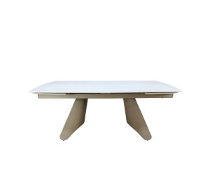 Стіл КАРМЕН бежевий мат 1800/2600x900x750 ноги тауп