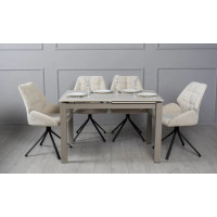 Стол ЛАРС беж мат 1400/2000x800x750 бежевые ноги