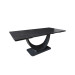 
Стіл МУН чорний мат 1800/2600×750 чорна нога