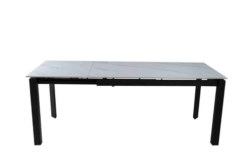 Стіл ЛАРС білий мат 1400/2000×750 чорні ноги