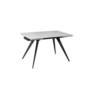 Стіл ТОРІ білий мат 1200/1800×750 ноги чорні