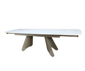 Стіл КАРМЕН бежевий мат 1800/2600x900x750 ноги тауп