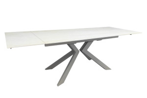 Стіл МОНАКО травертин матовий 1600/2400×750 ноги тауп