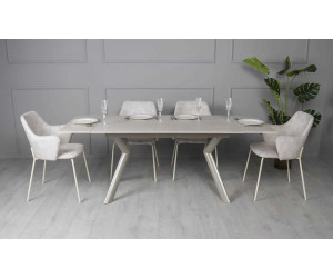 Стіл ДАВОН беж мат 1400/2000×750 ноги шампань