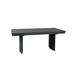 Стіл ЛЕО чорний мат 1800/2960×750 ноги графіт