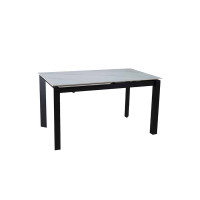 Стіл ЛАРС білий мат 1200/1700×750 чорні ноги