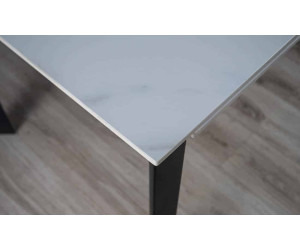 Стіл ЛАРС білий мат 1200/1700×750 чорні ноги