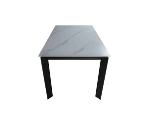 Стіл ЛАРС білий мат 1400/2000×750 чорні ноги