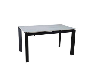 Стіл ЛАРС білий мат 1200/1700×750 чорні ноги