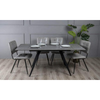 Стіл ТОРІ сірий мат 1200/1800×750 ноги чорні