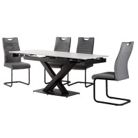 Стілець S-121 сірий велюр + чорний