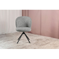 Стілець поворотний R-160 графітовий твід + чорний