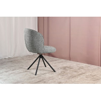 Стілець поворотний R-160 графітовий твід + чорний