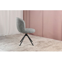 Стілець поворотний R-160 графітовий твід + чорний