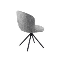 Стілець поворотний R-160 графітовий твід + чорний