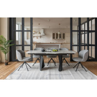 Стілець поворотний R-160 графітовий твід + чорний