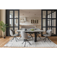 Стілець поворотний R-160 графітовий твід + чорний