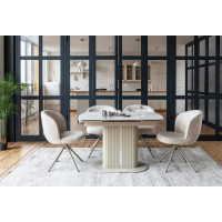 Стілець поворотний R-160 френч ваніль + капучино