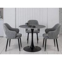 Стілець M-234 холодний сірий + чорний