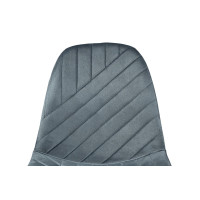 Стілець N-170 сірий велюр + білий