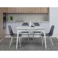 Стілець N-170 сірий велюр + білий