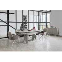 Стілець поворотний R-165 прованс + білий