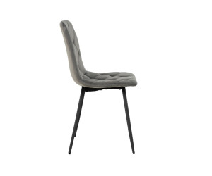 Стілець N-41 темно-сірий велюр + чорний