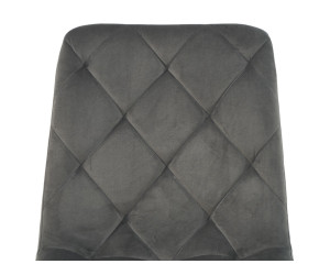 Стілець N-41 темно-сірий велюр + чорний