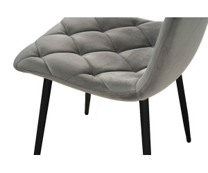 Стілець N-41 темно-сірий велюр + чорний