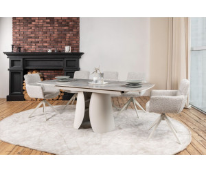 Стілець поворотний R-185 сивий + білий