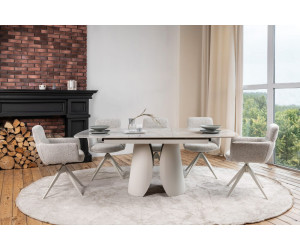 Стілець поворотний R-185 сивий + білий