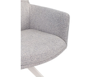 Стілець поворотний R-185 сивий + білий