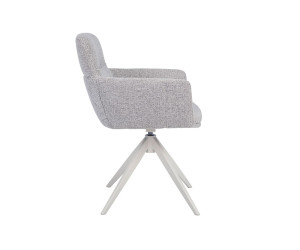 Стілець поворотний R-185 сивий + білий