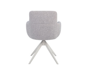 Стілець поворотний R-185 сивий + білий