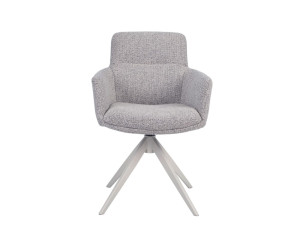 Стілець поворотний R-185 сивий + білий