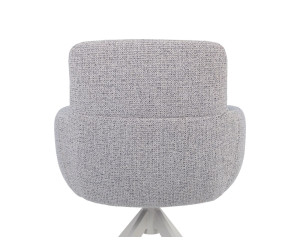 Стілець поворотний R-185 сивий + білий