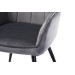 Стілець M-62 сірий велюр + чорний в меблі Blick 