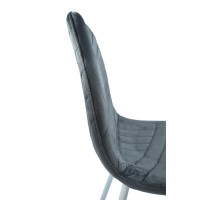 Стілець N-170 сірий велюр + білий