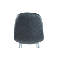 Стілець N-170 сірий велюр + білий