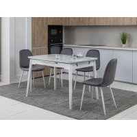 Стілець N-170 сірий велюр + білий