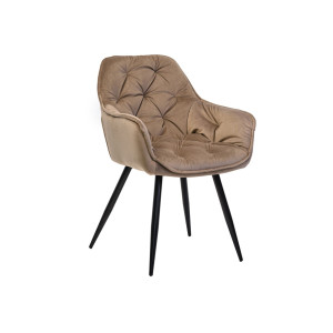 Стілець M-65 капучино велюр + чорний