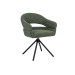 Стілець поворотний R-180 зелений мох + чорний в меблі Blick 
