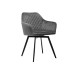 Стілець поворотний R-63 сірий + чорний в меблі Blick 