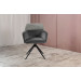 Стілець поворотний R-165 попільний + чорний в меблі Blick 