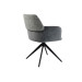 Стілець поворотний R-165 попільний + чорний в меблі Blick 