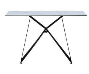 Консоль "Бруно" білий мармур + чорний