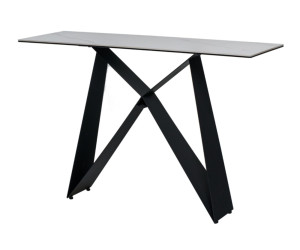 Консоль "Бруно" білий мармур + чорний